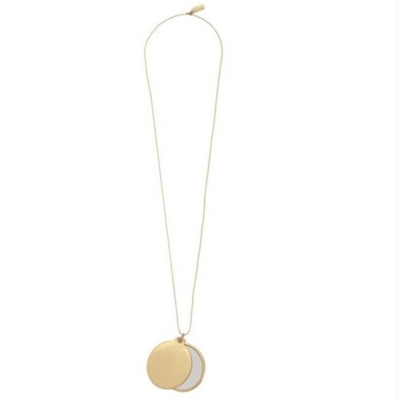 AP6-Kate Spade Saturday Sliding Mirror Gold Tone Necklace - Picture 4 of 9